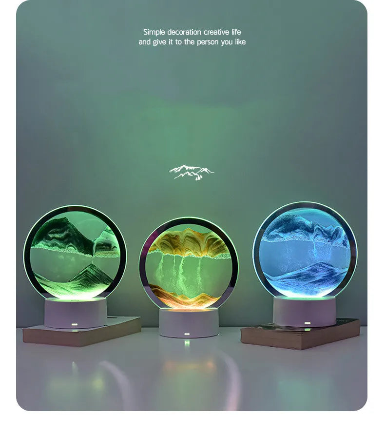 The Dune Sphere: Kinetic Sand LED Lamp