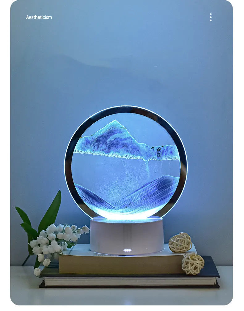 The Dune Sphere: Kinetic Sand LED Lamp
