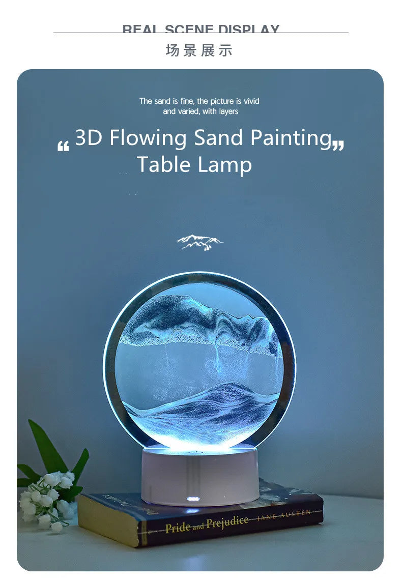 The Dune Sphere: Kinetic Sand LED Lamp