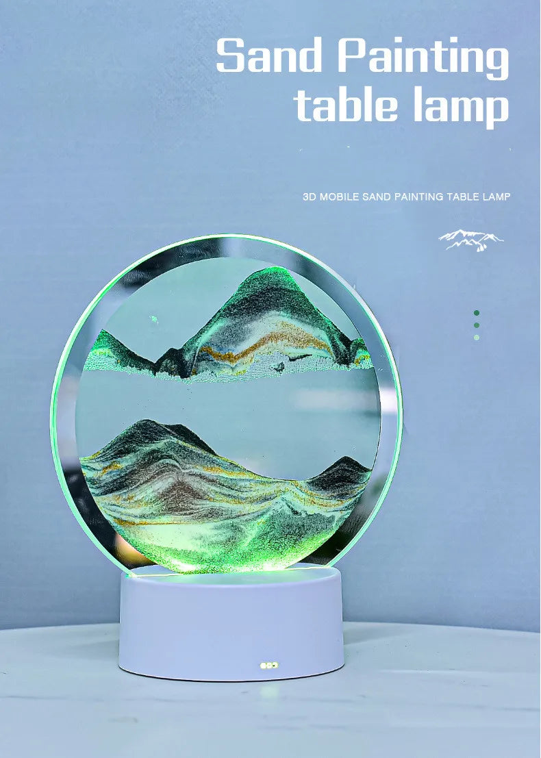 The Dune Sphere: Kinetic Sand LED Lamp