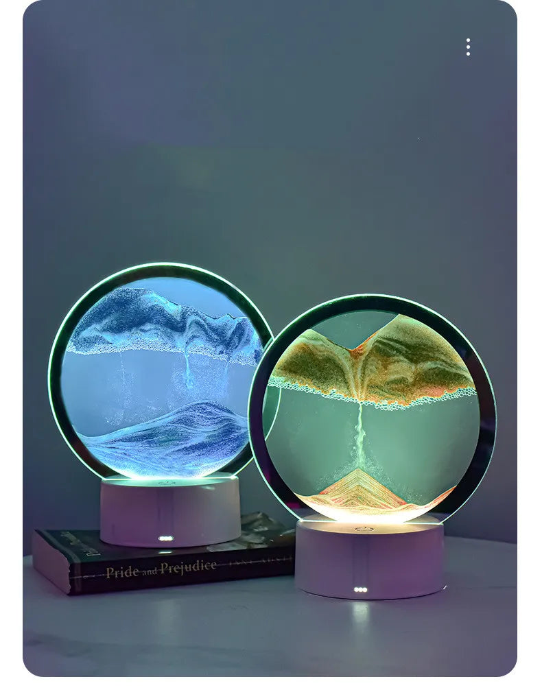 The Dune Sphere: Kinetic Sand LED Lamp