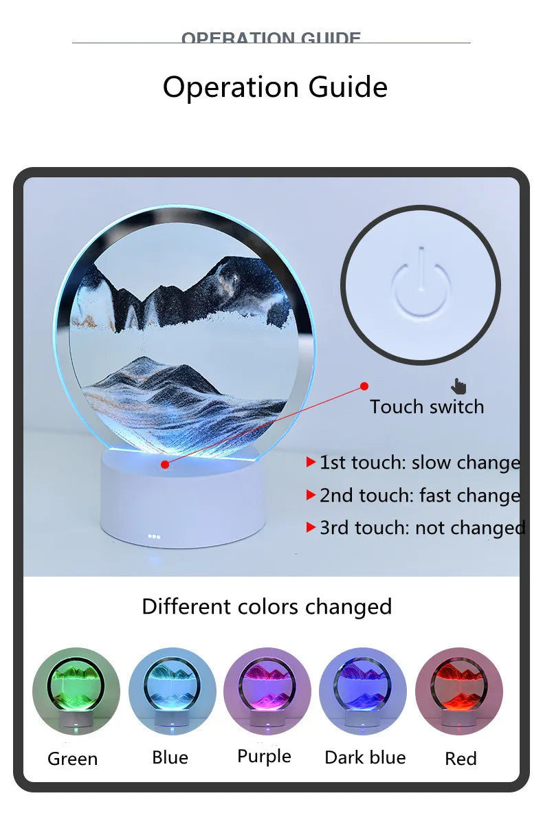 The Dune Sphere: Kinetic Sand LED Lamp